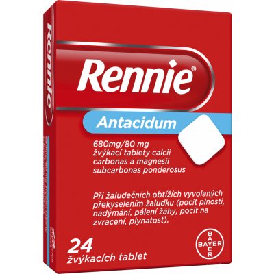 Rennie tbl.mnd. 24 x 680 mg/80 mg od 70 Kč - Heureka.cz