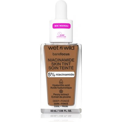 Wet n Wild Bare Focus Niacinamide Skin Tint lehký hydratační make-up Deep 32 ml – Hledejceny.cz