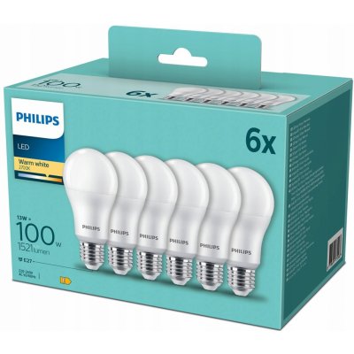 Philips E27 13W LED žárovky 6 kusů