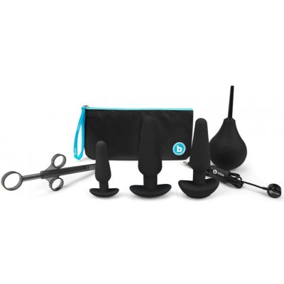 b-Vibe To anální sprcha + anální kolík 9,7 cm + anální kolík 13,5 cm + anální kolík vibrační 13,5 cm + aplikátor gelu 9 cm + USB + cestovní pouzdro – Hledejceny.cz