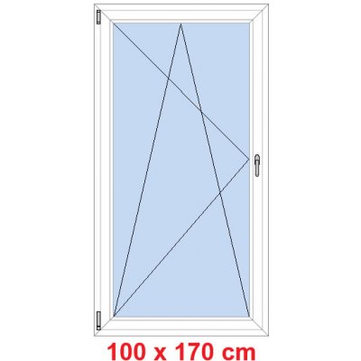 Soft Balkonové dveře otevíravé a sklopné Černá krupička/Černá krupička levé 100 x 170 cm – Hledejceny.cz