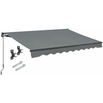 Juskys 107480 markýza 300x250 cm kov šedá – Zboží Mobilmania