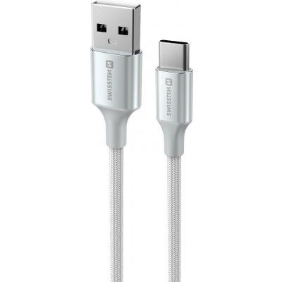 Swissten 71521310 USB / USB-C, 1,5m, bílý – Zbozi.Blesk.cz