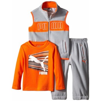 PUMA oblečení Microfleece Vest set With Long Sleeve šedá