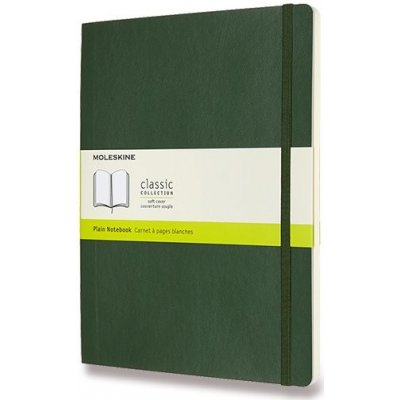 Moleskine Zápisník XL měkké desky tm.zelený čistý B5 96 listů – Zboží Mobilmania