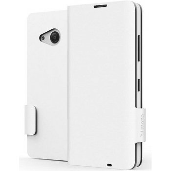 Pouzdro MOZO Flip Cover Classic Microsoft Lumia 550 bílé