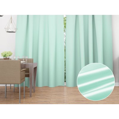 Biante Saténový závěs LUX-059 Světle mintový 140x250 cm – Hledejceny.cz