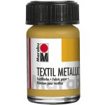 Barva na textil Marabu Textil Metallic 15 ml zlatá 784 – Zboží Dáma
