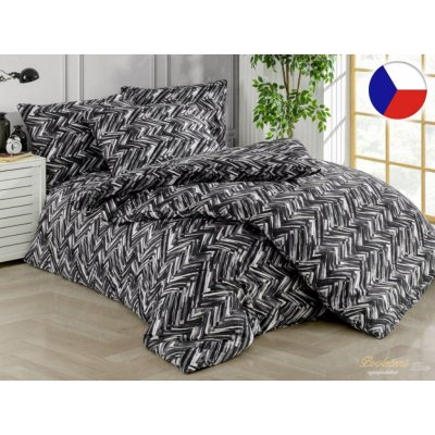 Brotex povlečení Satén Adonis black 220x240 70x90 – Hledejceny.cz