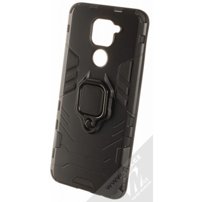 Pouzdro 1Mcz Armor Ring odolné ochranné s držákem na prst Xiaomi Redmi Note 9 černé