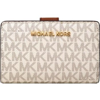 Michael Kors Peněženka Bifold zip coin signature vanilla