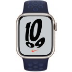 Chytré hodinky Apple Watch Nike Series 7 GPS, 45mm pouzdro z hvězdně bílého hliníku - platinový / černý sportovní řemínek – Zboží Živě