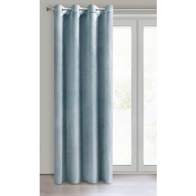 Dekorační jednobarevný velvet závěs s kroužky VALERIA mořská zelená 140x250 cm (cena za 1 kus) MyBestHome – Sleviste.cz