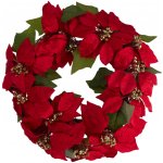 Home Styling Collection Vánoční věnec na dveře, vánoční hvězda, 45 cm červený – Hledejceny.cz