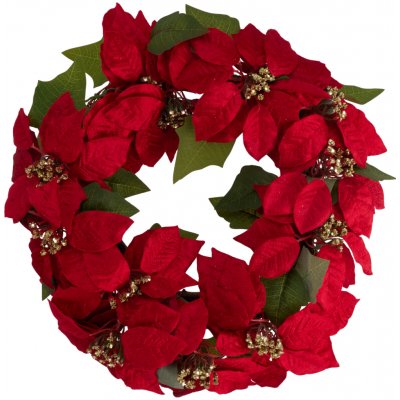 Home Styling Collection Vánoční věnec na dveře, vánoční hvězda, 45 cm červený – Hledejceny.cz