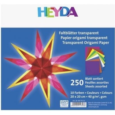 Origami 20 x 20 cm 40 g 10 transparentních barev – Hledejceny.cz