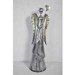 Plechový anděl Wave stříbrný-champagne se srdíčkem balení 2 ks 65,5 cm II. jakost – Zbozi.Blesk.cz