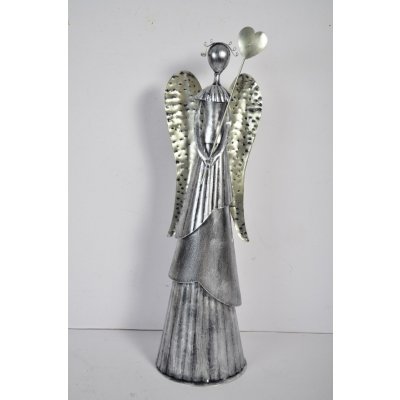 Plechový anděl Wave stříbrný-champagne se srdíčkem balení 2 ks 65,5 cm II. jakost – Zbozi.Blesk.cz