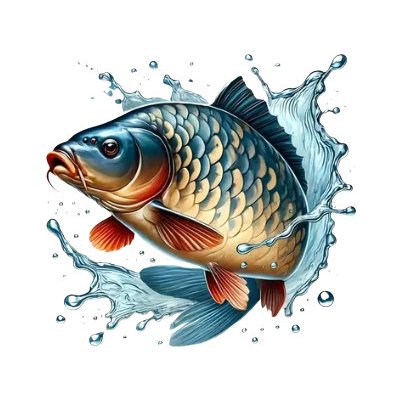 Vinylová samolepka - kapr II (8,0 cm) – Zbozi.Blesk.cz