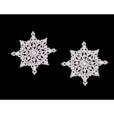 Prima-obchod Krajková aplikace / nášivka vločka, barva Off White – Zboží Dáma