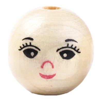 Pro Háčkování Dřevěný korálek obličej Ø 15 mm Počet: 5 ks – Zboží Dáma