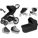 Thule Set 7v1 Urban Glide 4-wheel Black 2024 + pláštěnka + ochranná síť + madlo + korba Black + pláštěnka + ochranná síť na korbu – Zboží Dáma