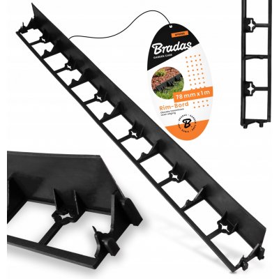 Bradas obrubník 8 x 100 cm černá 1 ks – Zbozi.Blesk.cz