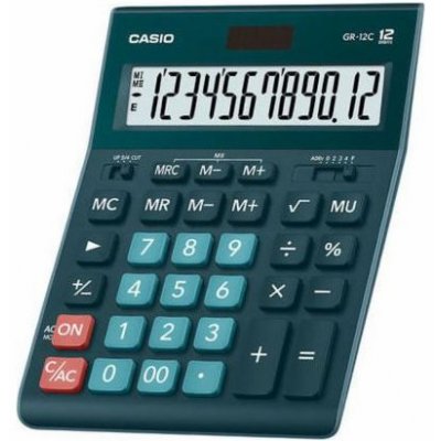 CASIO OFFICE CALCULATOR GR-12C-DG GREEN 12-DIGIT DISPLAY – Hledejceny.cz