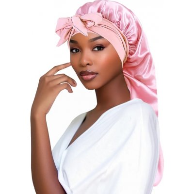 Amparo Miranda Saténová čepice na spaní AM1008 Long růžová – Hledejceny.cz