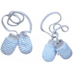 Baby Service Rukavičky pro novorozence se šňůrkou a úpletem Modré Pruhy – Zboží Dáma