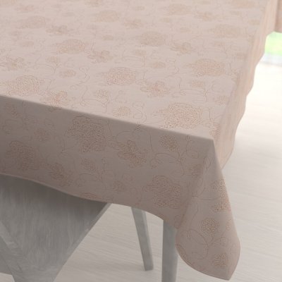 Biante Teflonový obdélníkový ubrus TF-129 Hnědé květované ornamenty na šedobéžovém 120x200 cm – Sleviste.cz