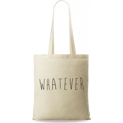 Kabelka shopper bag eko bavlněná taška s potiskem na nákupy béžová whatever – Zboží Mobilmania