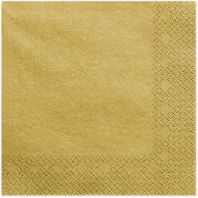 PartyDeco ubrousky papírové metalicky zlaté 40x40cm 20ks – Zboží Dáma