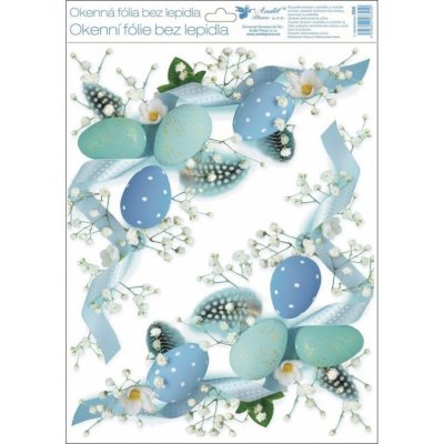 Dekorace okenní VELIKONOCE, 30x42cm,4motivy, fólie, samolepící – Sleviste.cz