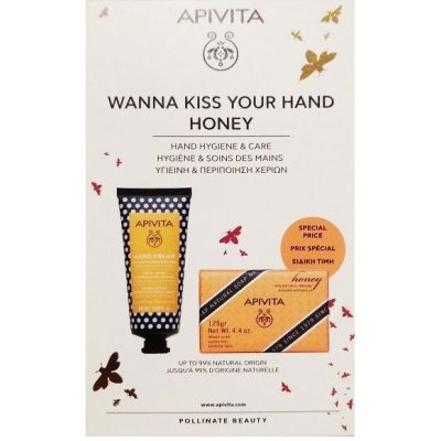 Apivita Honey krém na ruce 50 ml + Honey mýdlo v kostce 125 g