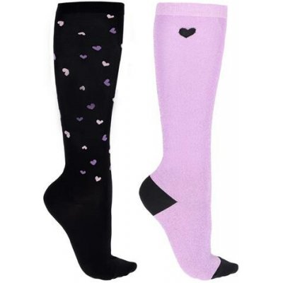 QHP Dětské podkolenky Lize AW 25/26 2 kusy černo růžové – Zbozi.Blesk.cz
