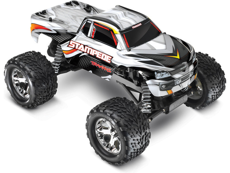 Traxxas RC model auta monster Stampede RTR stříbrný 1:10