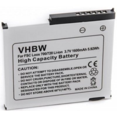 VHBW Baterie pro Fujitsu Siemens Pocket Loox 700 / 710 / 720, 1600 mAh - neoriginální