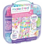 MAKE IT REAL Box na výrobu náramků dětský kreativní set 1440 korálků 131714 – Zboží Dáma
