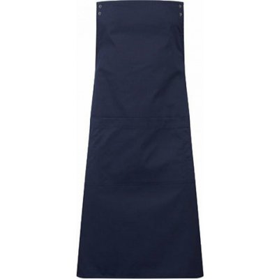 Premier Workwear Zástěra s laclem bez zavazování pro gastro a obsluhu s držákem utěrky a střední kapsou modrá námořní – Hledejceny.cz