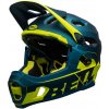 Cyklistická helma Bell Super DH Spherical matt/gloss blue /hi-viz 2022