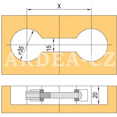 spojovací šroub pracovní desky -120mm – HobbyKompas.cz