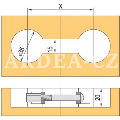 spojovací šroub pracovní desky -120mm – Zboží Mobilmania