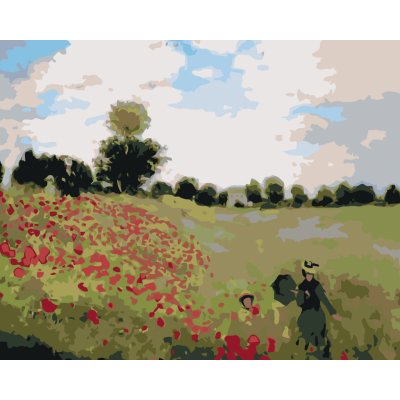 ZUTY Malování podle čísel VLČÍ MÁKY CLAUDE MONET 40 x 50 cm – Zboží Dáma