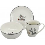 by inspire Dětský jídelní set Kočka Myš Prasátko černá linka – Zboží Mobilmania