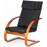 ModernHome Finské houpací křeslo ořech/černé TXWQM-31 WALNUT/BLAC – Zboží Dáma
