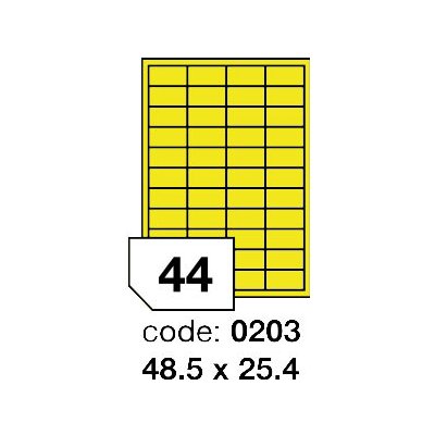 Rayfilm 48,5x25,4 mm 300 archů, matně žlutá, R0121.0203D – Zboží Mobilmania