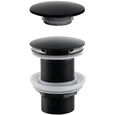 Cerano Umyvadlová výpusť, 5/4“ click-clack bez přepadu + kryt z litého mramoru, černá matná, CER-431746 – Zboží Dáma Cerano Umyvadlová výpusť, 5/4“ click-clack bez přepadu + kryt z litého mramoru, černá matná, CER-431746 – Zboží Dáma