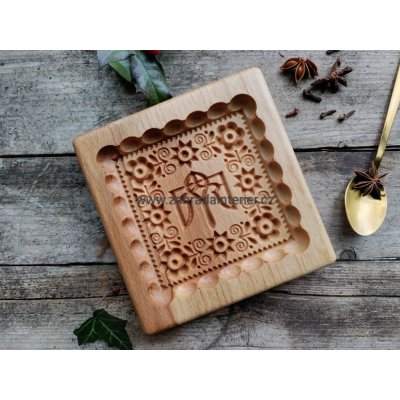 ZAHRADA A INTERIÉR Forma dřevěná na dekorativní perník folklór 13 cm x 13 cm – Hledejceny.cz