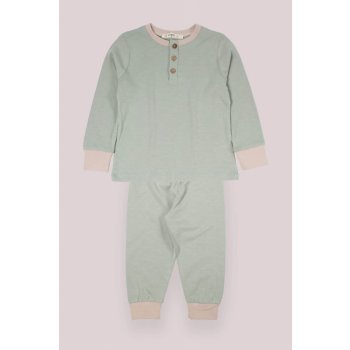 Dětské pyžamo organic Basic zelené